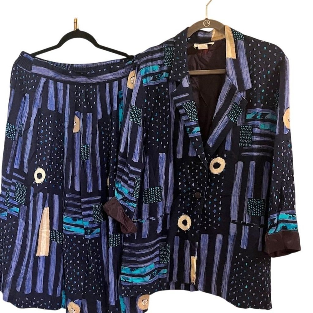 Vintage Petite Sophisticate‎ Women's 2-Piece Skirt & Jacket Set L 80s